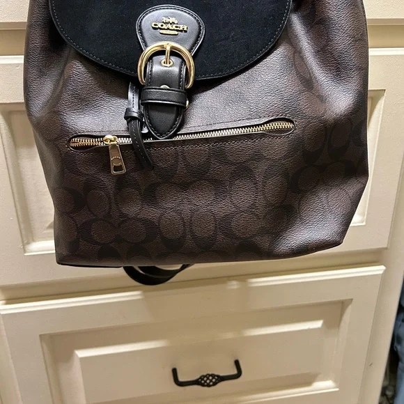 COACH Kleo Pebbled Black Leather Mini Backpack Coach black mini backpack - Gem main image 2